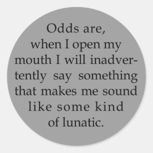 Adesivo Redondo Parece Um Lunático