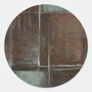 Adesivo Redondo Parede de de tijolos de Cinza
