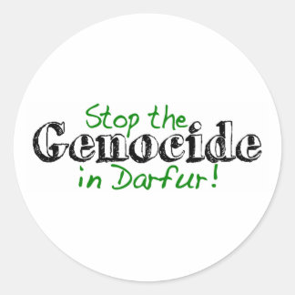 Adesivo Redondo Parem Com O Genocídio De Darfur