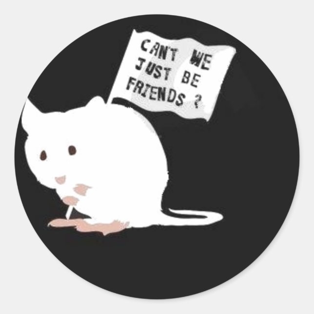 Adesivo Redondo Parem De Testar Animais! (Frente)