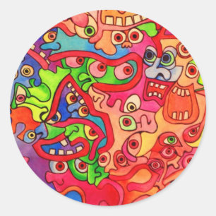 Adesivo Redondo Parem o mundo, eu quero sair!