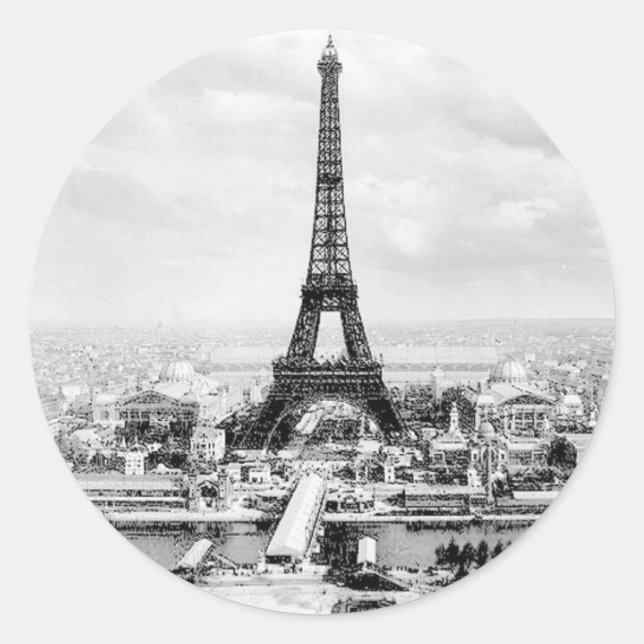 Adesivo Redondo Paris 1889 (Frente)