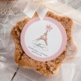 Adesivo Redondo Paris Arco Torre Eiffel Obrigada Agradecimentos C