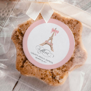 Adesivo Redondo Paris Arco Torre Eiffel  Obrigada Obrigada CHUVA D