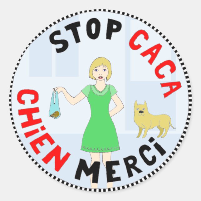 Adesivo Redondo Paris, capital da crota (Frente)