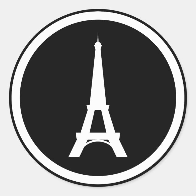 Adesivo Redondo Paris, França - A Moderna Coleção do Euro (Frente)