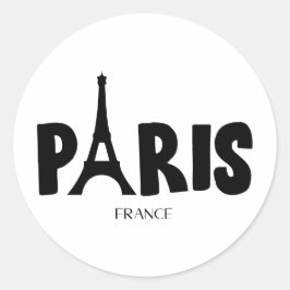 Adesivo Redondo Paris France 