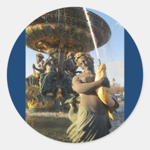 Adesivo Redondo Paris - Lugar de la Concorde