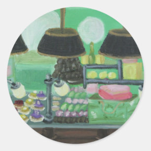 Adesivo Redondo "Paris Patisseries"