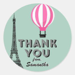 Adesivo Redondo Paris Pensou Que Era Aniversário Obrigado Sticker