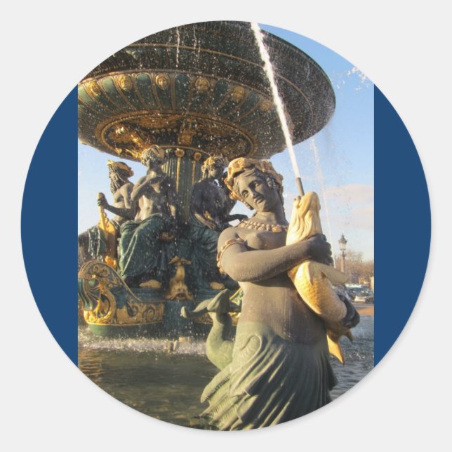 Adesivo Redondo Paris - Place de la Concorde (Frente)