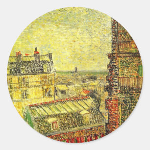 Adesivo Redondo Paris View, do Quarto de Vincent, de Vincent van G