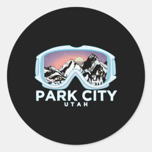 Adesivo Redondo Park City Ski Park City Ut Skiing Snow