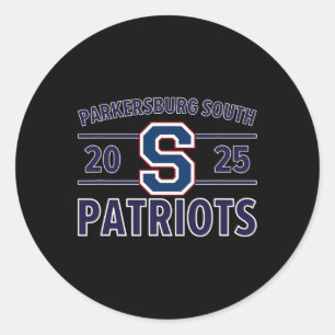 Adesivo Redondo Parkersburg South Patriots Logo 2025 Hs