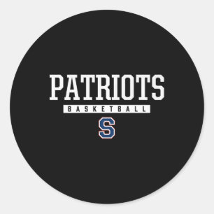 Adesivo Redondo Parkersburg South Patriots Logo Basquete Hs
