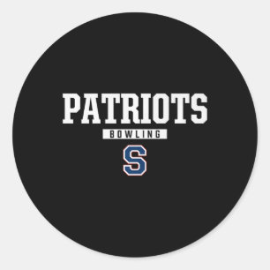Adesivo Redondo Parkersburg South Patriots Logo Boliche Hs