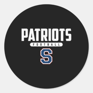 Adesivo Redondo Parkersburg South Patriots Logo Futebol Hs