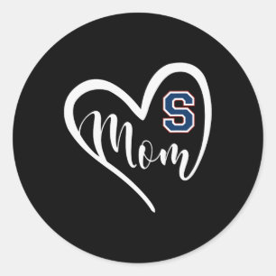Adesivo Redondo Parkersburg South Patriots Logo Heart Mãe Hs