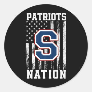 Adesivo Redondo Parkersburg South Patriots Logo Nação Hs 1