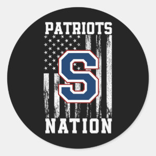 Adesivo Redondo Parkersburg South Patriots Logo Nação Hs 2