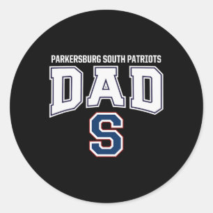 Adesivo Redondo Parkersburg South Patriots Logo Pai Hs