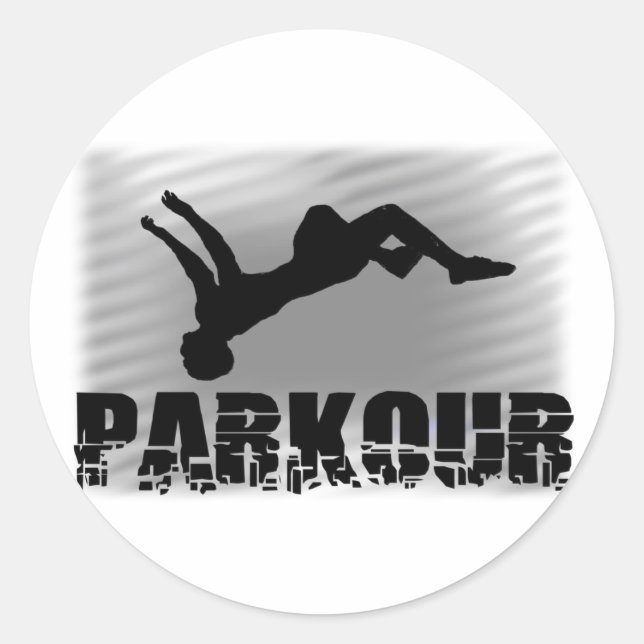 Adesivo Redondo Parkour (Frente)