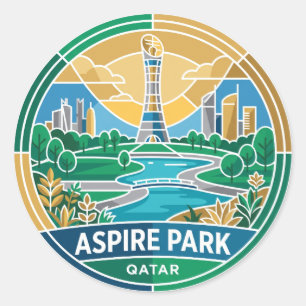 Adesivo Redondo Parque Aspire Qatar