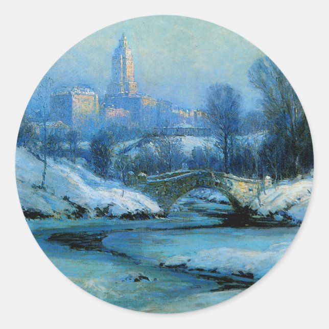 Adesivo Redondo Parque Central em WInter (Frente)