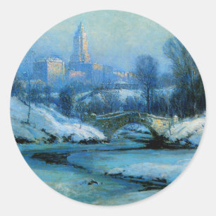 Adesivo Redondo Parque de Cnetral no inverno