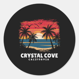 Adesivo Redondo Parque Estadual Crystal Cove Califórnia Souvenir d