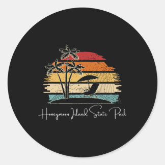 Adesivo Redondo Parque Estadual da Ilha Honeymoon Palm Trees Sprin