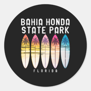Adesivo Redondo Parque Estadual de Hia Honda Flórida Prancha de Su