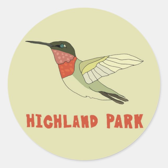 Adesivo Redondo Parque Highland (Frente)