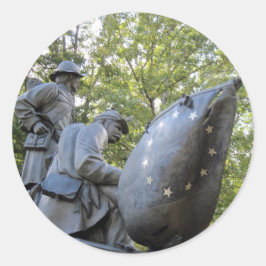 Adesivo Redondo Parque Militar Nacional do Tennessee Monument Shil