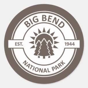 Adesivo Redondo Parque Nacional Big Bend