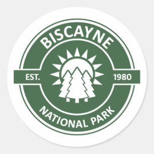 Adesivo Redondo Parque Nacional Biscayne