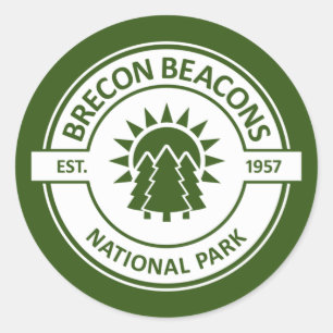 Adesivo Redondo Parque Nacional Brecon Beacons