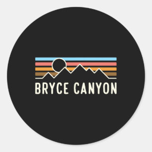 Adesivo Redondo Parque Nacional Bryce Canyon Acampamento de Montan