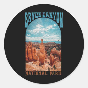 Adesivo Redondo Parque Nacional Bryce Canyon Trilha Explore Utah A