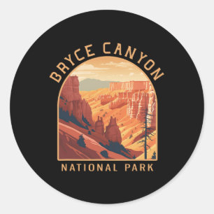 Adesivo Redondo Parque Nacional Bryce Canyon Vintage