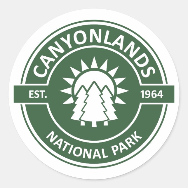 Adesivo Redondo Parque Nacional Canyonlands (Frente)