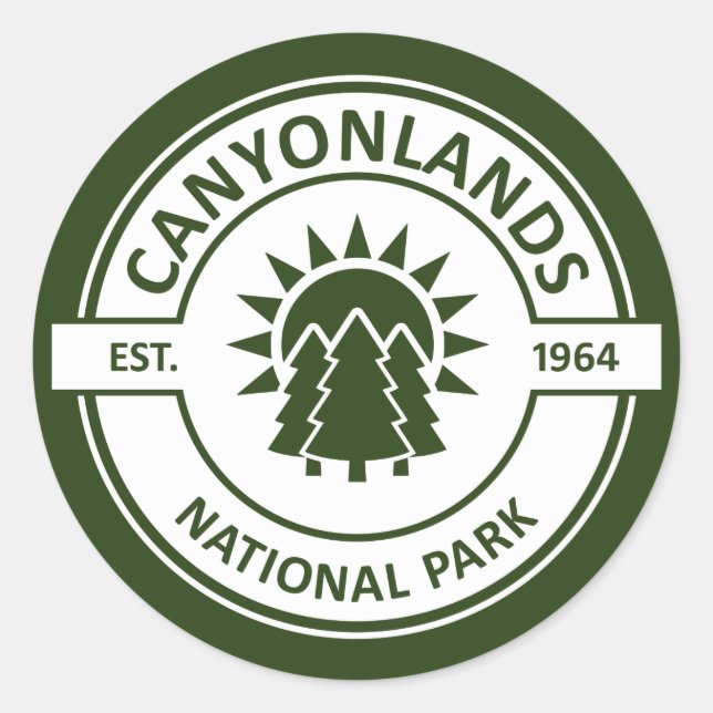 Adesivo Redondo Parque Nacional Canyonlands (Frente)