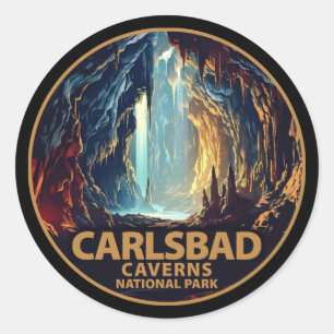 Adesivo Redondo Parque Nacional Carlsbad Caverns