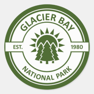 Adesivo Redondo Parque Nacional da Baía de Glacier
