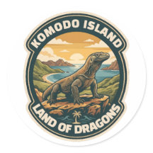 Parque Nacional da Ilha de Komodo Indonésia Retro
