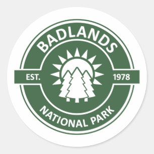 Adesivo Redondo Parque Nacional das Badlands