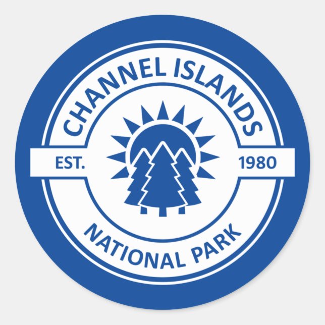 Adesivo Redondo Parque Nacional das Ilhas do Canal (Frente)