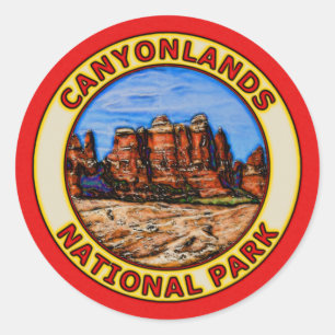 Adesivo Redondo Parque nacional de Canyonlands