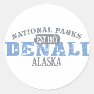 Adesivo Redondo Parque nacional de Denali