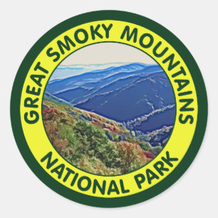 Adesivo Redondo Parque nacional de Great Smoky Mountains